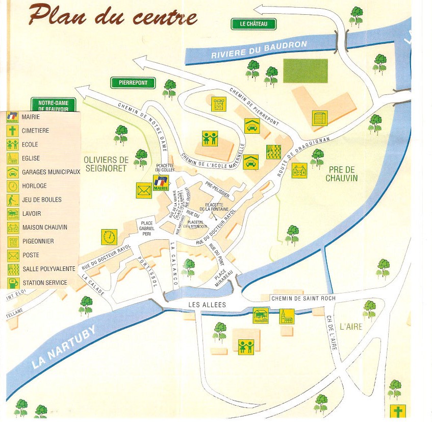 plan de la commune de montferrat